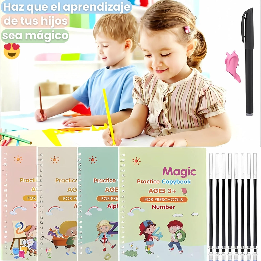 MagicBook® - Libro Mágico de Aprendizaje 📚 (1 Kit de 4 Libros)